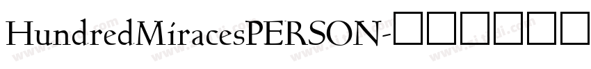 HundredMiracesPERSON字体转换