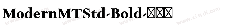 ModernMTStd-Bold字体转换