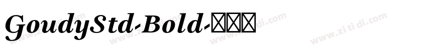 GoudyStd-Bold字体转换
