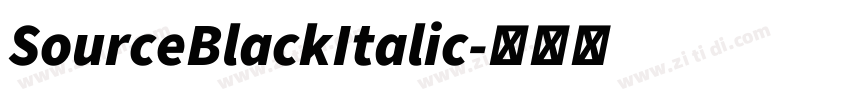 SourceBlackItalic字体转换