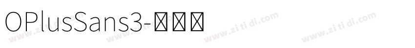 OPlusSans3字体转换