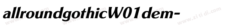 allroundgothicW01dem字体转换