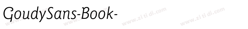 GoudySans-Book字体转换