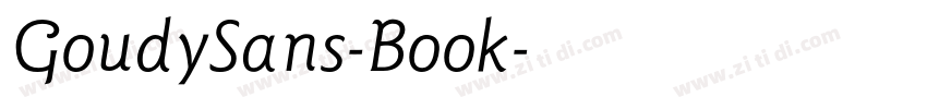 GoudySans-Book字体转换