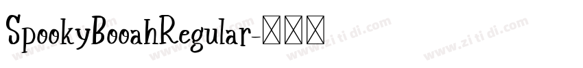 SpookyBooahRegular字体转换