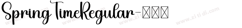 SpringTimeRegular字体转换