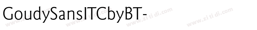 GoudySansITCbyBT字体转换