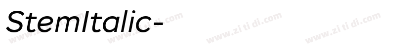 StemItalic字体转换