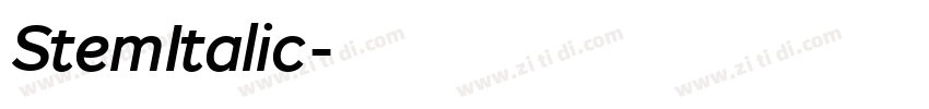 StemItalic字体转换