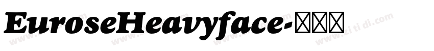 EuroseHeavyface字体转换