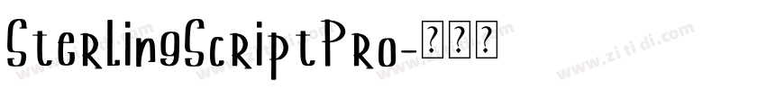 SterlingScriptPro字体转换