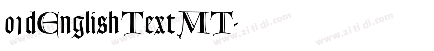 01dEnglishTextMT字体转换