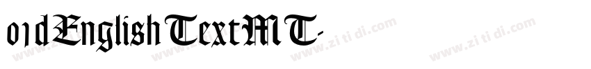 01dEnglishTextMT字体转换