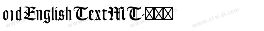 01dEnglishTextMT字体转换