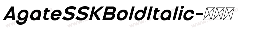 AgateSSKBoldItalic字体转换