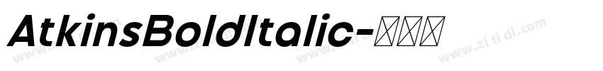 AtkinsBoldItalic字体转换