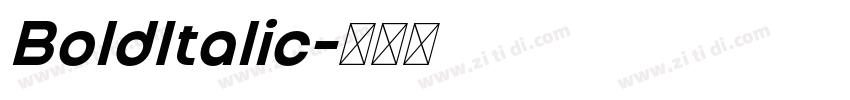 BoldItalic字体转换