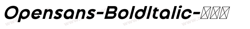 Opensans-BoldItalic字体转换