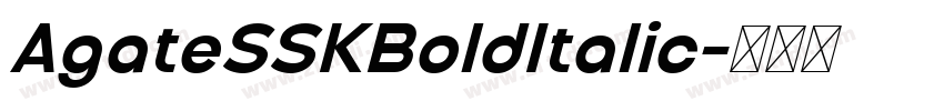 AgateSSKBoldItalic字体转换