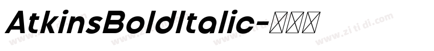 AtkinsBoldItalic字体转换