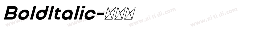 BoldItalic字体转换