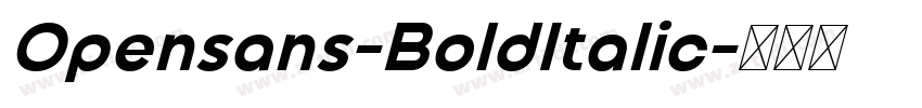 Opensans-BoldItalic字体转换