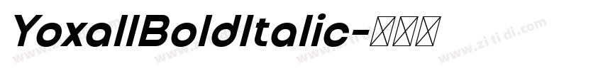 YoxallBoldItalic字体转换