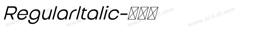 RegularItalic字体转换