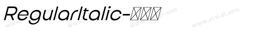 RegularItalic字体转换