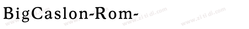 BigCaslon-Rom字体转换