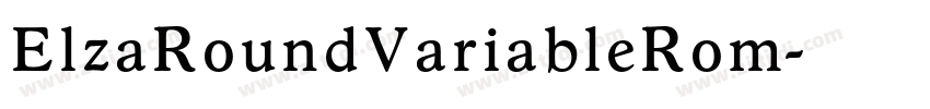 ElzaRoundVariableRom字体转换