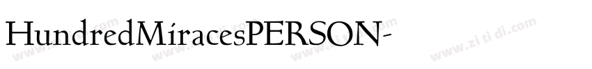 HundredMiracesPERSON字体转换