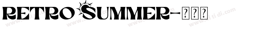 RetroSummer字体转换