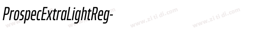 ProspecExtraLightReg字体转换