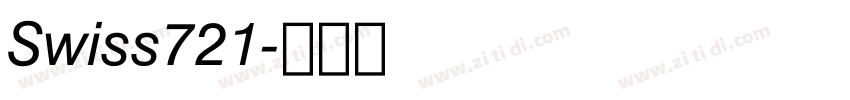 Swiss721字体转换
