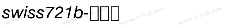 swiss721b字体转换