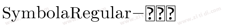 SymbolaRegular字体转换