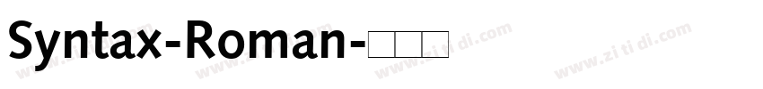 Syntax-Roman字体转换