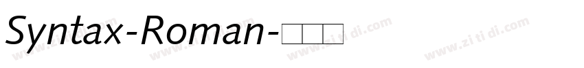 Syntax-Roman字体转换