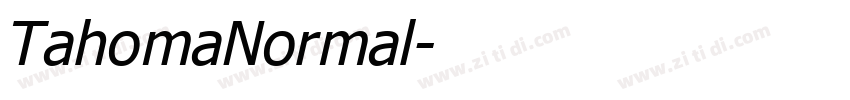 TahomaNormal字体转换