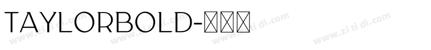 TaylorBold字体转换