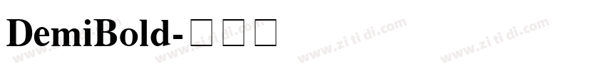 DemiBold字体转换