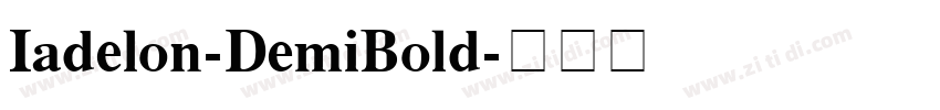Iadelon-DemiBold字体转换