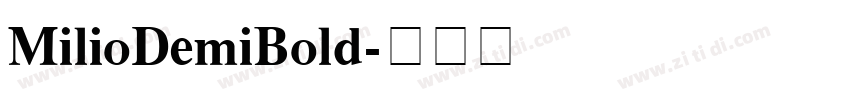MilioDemiBold字体转换