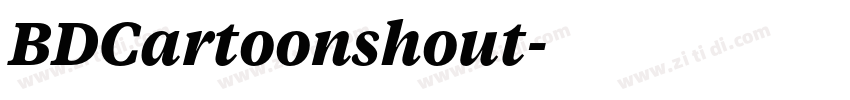 BDCartoonshout字体转换