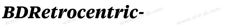 BDRetrocentric字体转换
