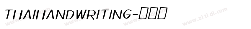 thaihandwriting字体转换