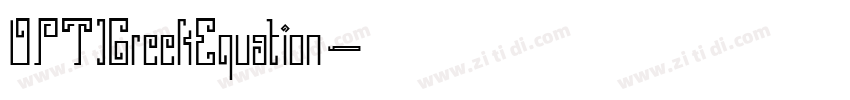 OPTIGreekEquation字体转换