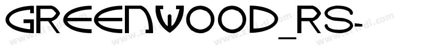 GreenWood_RS字体转换