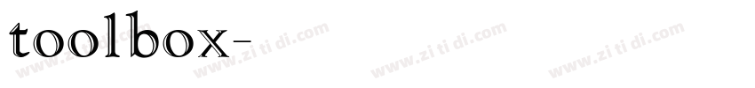 toolbox字体转换